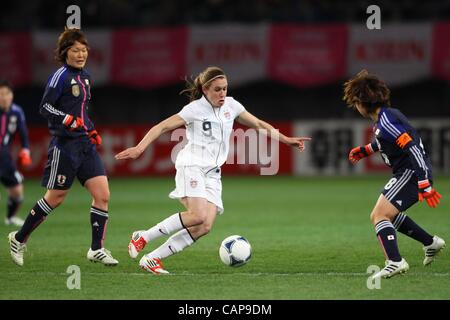 Heather O'reilly (USA),  April 1, 2012 - Football / Soccer :  KIRIN Challenge Cup 2012  Match between Japan 1-1 USA  at Yurtec Stadium Sendai, Miyagi, Japan.  (Photo by Daiju Kitamura/AFLO SPORT) [1045] Stock Photo