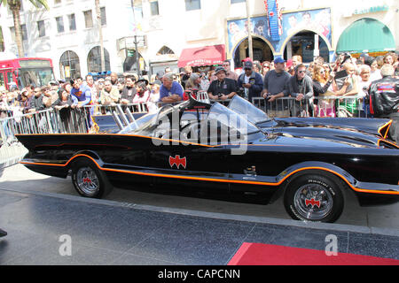 April 4, 2012 - Hollywood, California, U.S. - I15500CHW .Kapow! Adam West Celebrates 50 Years In The Biz With Star On The Hollywood Walk Of Fame.The Guiness World Of Records Museum, Hollywood, CA  .04/05/2012.BATMOBILE  . 2012(Credit Image: Â© Clinton Wallace/Globe Photos/ZUMAPRESS.com) Stock Photo
