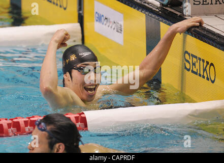 Kosuke Hagino (JPN), APRIL 6, 2012 - Swimming : JAPAN SWIM 2012 Men's 200m Individual Medley final at Tatsumi International Swimming Pool, Tokyo, Japan. (Photo by Atsushi Tomura /AFLO SPORT) [1035] Stock Photo