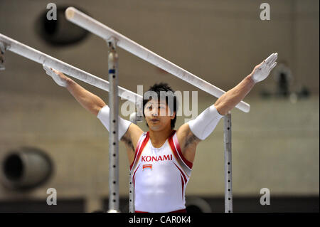 Koji Yamamuro (JPN), APRIL 8, 2012 - Artistic gymnastics : The 66nd All Japan Gymnastics Championship Individual All-Around , Men's Individual 2nd day at 1st Yoyogi Gymnasium, Tokyo, Japan. (Photo by Jun Tsukida/AFLO SPORT) [0003] Stock Photo