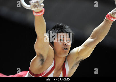 Koji Yamamuro (JPN), APRIL 8, 2012 - Artistic gymnastics : The 66nd All Japan Gymnastics Championship Individual All-Around , Men's Individual 2nd day at 1st Yoyogi Gymnasium, Tokyo, Japan. (Photo by Jun Tsukida/AFLO SPORT) [0003] Stock Photo