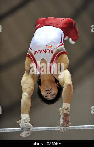 Koji Yamamuro (JPN), APRIL 8, 2012 - Artistic gymnastics : The 66nd All Japan Gymnastics Championship Individual All-Around , Men's Individual 2nd day at 1st Yoyogi Gymnasium, Tokyo, Japan. (Photo by Jun Tsukida/AFLO SPORT) [0003] Stock Photo