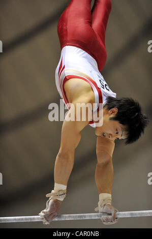 Koji Yamamuro (JPN), APRIL 8, 2012 - Artistic gymnastics : The 66nd All Japan Gymnastics Championship Individual All-Around , Men's Individual 2nd day at 1st Yoyogi Gymnasium, Tokyo, Japan. (Photo by Jun Tsukida/AFLO SPORT) [0003] Stock Photo