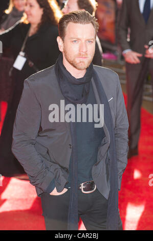 Actor Ewan McGregor attends the European Premiere of Salmon Fishing in the Yemen at the Odeon Kensington on Tuesday April 10th 2012. Persons pictured: Ewan McGregor. Picture by Julie Edwards Stock Photo