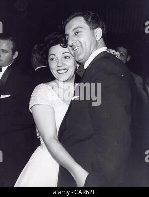 DANNY THOMAS with wife Rose Marie Cassaniti celebrating Danny's Emmy award at Mocambo.Supplied by   Photos inc.(Credit Image: Â© Supplied By Globe Photos Inc/Globe Photos/ZUMAPRESS.com) Stock Photo