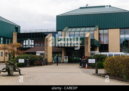 Main entrance at Antrim Area Hospital Stock Photo