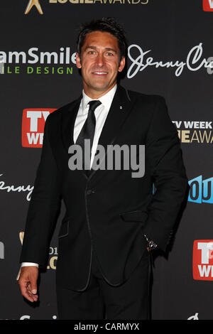 April 15, 2012 - Melbourne, NSW, Australia - JAMIE DURIE arrives at the 2012 TV Week Logie Awards in Melbourne at the Crown Casino (Credit Image: © Marianna Massey/ZUMAPRESS.com) Stock Photo