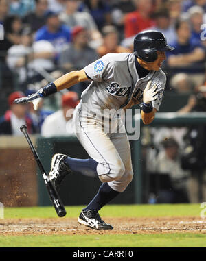 Seattle Mariners shortstop Munenori Kawasaki of Japan plays against the  Minnesota Twins in a baseball game Wednesday, Aug. 29, 2012, in  Minneapolis. The Twins won 10-0. Kawasaki went 0-for-3. (AP Photo/Jim Mone