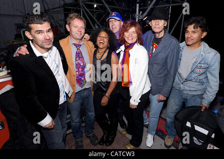 April 19, 2012 - Toronto, Canada - Billy Bryans of The Parachute Club is currently under palliative care for his lung cancer. File Photo: Billy Bryans  backstage on his last gig with The Parachute Club on September 30, 2011 during the 2011 Canada's Walk of Fame outdoor concert. (BRP/N8N) Stock Photo