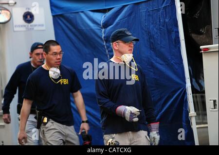 April 19, 2012 - Manhattan, New York, U.S. - FBI agents and members of the NYPD are searching for the remains of long-missing 6-year-old Etan Patz in the basement of a Prince Street Apartment building. The joint FBI/NYPD team is reinvestigating the cold case that has captivated the nation for the la Stock Photo