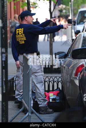 April 19, 2012 - Manhattan, New York, U.S. - FBI agents and members of the NYPD are searching for the remains of long-missing 6-year-old Etan Patz in the basement of a Prince Street Apartment building. The joint FBI/NYPD team is reinvestigating the cold case that has captivated the nation for the la Stock Photo