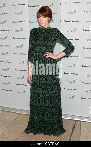 Florence Welch at arrivals for Florence + The Machine CEREMONIALS Concert Tour After Party, Marquee Nightclub at The Cosmopolitan, las, NV April 21, 2012. Photo By: James Atoa/Everett Collection/Alamy Live News. Stock Photo