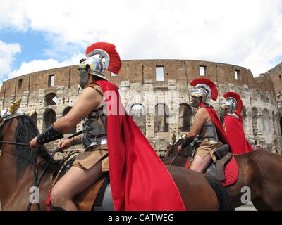 2765 Birthday - Birth of Rome celebrations by the colosseum, Rome, Italy, on 22 April, 2012 Stock Photo