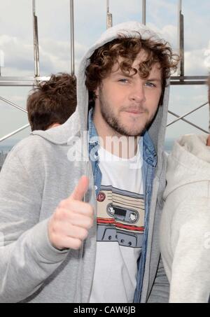 Jay McGuiness, the Wanted in attendance for THE WANTED Photo Op at Empire State Building Observatory Deck, The Empire State Building, New York, NY April 24, 2012. Photo By: Derek Storm/Everett Collection Stock Photo