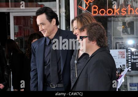 John Cusack, Joan Cusack, Jack Black at the induction ceremony for Star on the Hollywood Walk of Fame for John Cusack, Hollywood Boulevard, Los Angeles, CA April 24, 2012. Photo By: Michael Germana/Everett Collection Stock Photo