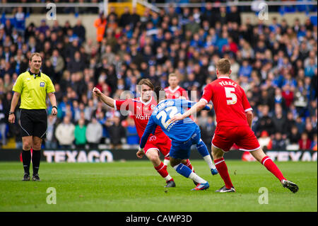 28.04.2012 Birmingham, England. Birmingham City v Reading.Nathan Redmond (Birmingham City) in action during the NPower Championship game played at St Andrews. Stock Photo