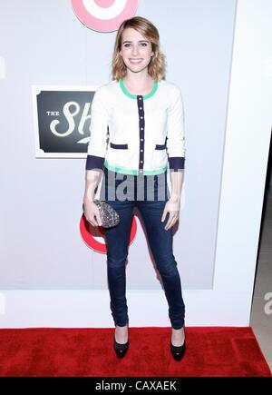 Emma Roberts at arrivals for TARGET Launches THE SHOPS Speciality In-Store Boutiques, IAC Building, New York, NY May 1, 2012. Photo By: Andres Otero/Everett Collection Stock Photo