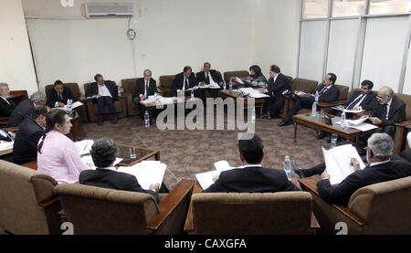 Supreme Court Bar Association President, Yaseen Azad presides over SCBA Executive Committee meeting held in Quetta on  Thursday, May 03, 2012. Stock Photo