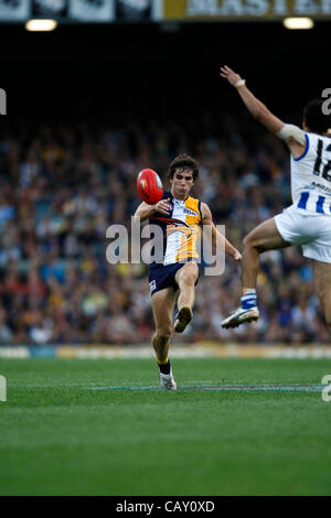 06.05.2012 Subiaco, Australia. West Coast v North Melbourne. Andrew Gaff in action during the Round 6 game played at  Patersons Stadium. Stock Photo