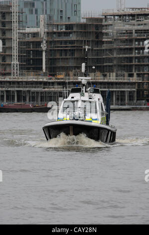 London, UK. 06 May, 2012. Ministry of Defence Police launch Pegasus patrolling the river Thames during Exercise Olympic Guardian Stock Photo