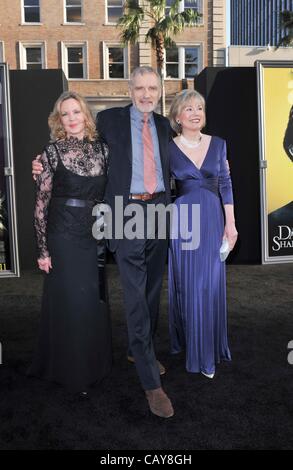 Lara Parker, David Selby, Kathryn Leigh Scott at arrivals for DARK SHADOWS Premiere, Grauman's Chinese Theatre, Los Angeles, CA May 7, 2012. Photo By: Elizabeth Goodenough/Everett Collection Stock Photo