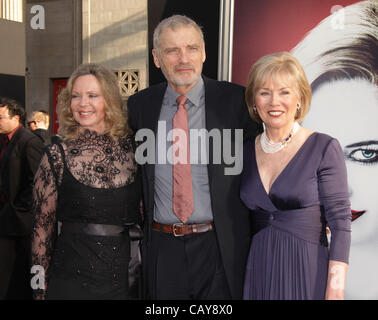 May 7, 2012 - Hollywood, California, U.S. - LARA PARKER, DAVID SELBY & KATHRYN LEIGH SCOTT arrives for the premiere of the film 'Dark Shadows' at the Chinese theater. (Credit Image: © Lisa O'Connor/ZUMAPRESS.com) Stock Photo