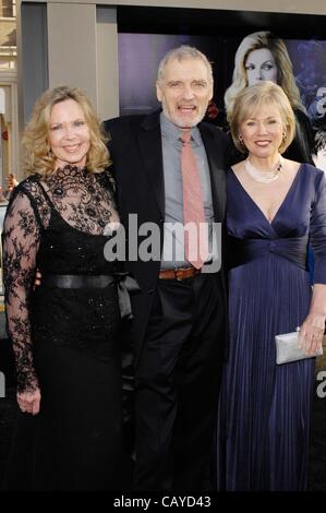 May 8, 2012 - Hollywood, California, U.S. - Lara Parker, David Selby and Kathryn Leigh Scott during the premiere of the new movie from Warner Bros. Pictures DARK SHADOWS, held at Grauman's Chinese Theatre, on May 7, 2012, in Los Angeles.(Credit Image: Â© Michael Germana/Globe Photos/ZUMAPRESS.com) Stock Photo