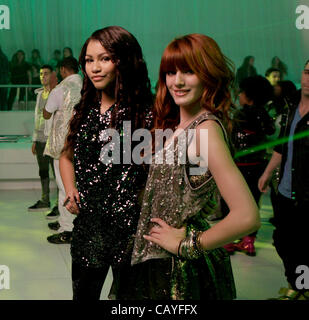 Actress Singer Bella Thorne and Zendaya of Disneys "Shake it Up" on her