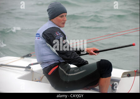 The last Olympic sailors selected for Team GB announced today at Portland, Dorset. Alison Young thrilled to be sailing in the Laser Radial Class. 12/05/2012 PICTURE BY: DORSET MEDIA SERVICE. Stock Photo