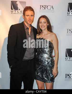 May 10, 2012 - Philadelphia, Pennsylvania, U.S - Phillies CHASE UTLEY and wife, JENNIFER, at the 5th annual a Chase Utley All-Star Animals Casino Night that was held at the world famous Electric Factory.  The event is held to support the Pennsylvania SPCA efforts to stop cruelty against animals. (Cr Stock Photo