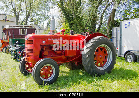 Stotfold Mill Steam Fair & Country Show Bedfordshire UK May 12th 2012. An old tractor on display Stock Photo