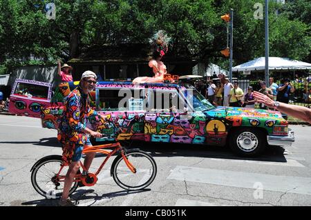 Annual Art Car Parade held in downtown Houston, Texas, USA, on May 12, 2012. Stock Photo