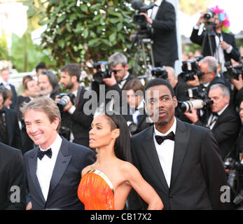 Ben Stiller, Martin Short, Jada Pinkett Smith and Chris Rock at the gala screening Madagascar 3: Europe's Most Wanted at the 65th Cannes Film Festival. On Friday 18th May 2012 in Cannes Film Festival, France. Stock Photo