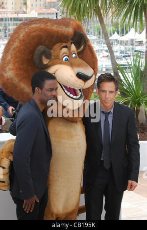 May 17, 2012 - Cannes, France - CANNES, FRANCE - MAY 18: Actors Chris Rock and Ben Stiller attend the 'Madagascar 3: Europe's Most Wanted' Photocall during the 65th Annual Cannes Film Festival at Palais des Festivals on May 18, 2012 in Cannes, France. (Credit Image: © Frederick Injimbert/ZUMAPRESS.c Stock Photo