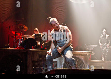 The German industrial metal band Rammstein performed their only California stop on their Made In Germany 2012 tour at the Honda Center in Anaheim on May 17, 2012.  © Daniel Knighton/ZUMA Press Stock Photo