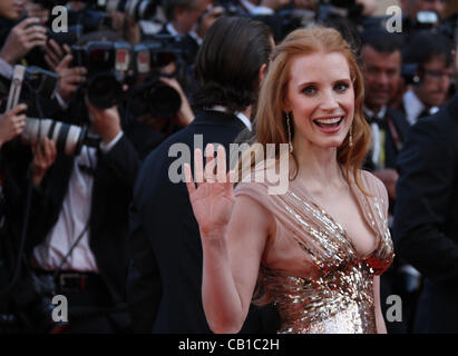 JESSICA CHASTAIN LAWLESS PREMIERE CANNES FILM FESTIVAL 2012 PALAIS DES FESTIVAL CANNES FRANCE 19 May 2012 Stock Photo