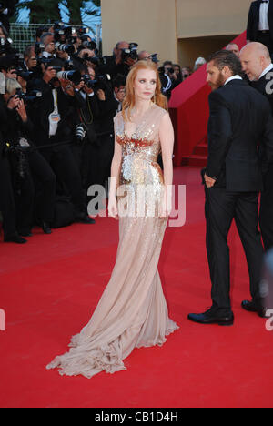 May 19, 2012 - Cannes, France - CANNES, FRANCE - MAY 19: Actress Jessica Chastain attends the 'Lawless' Premiere during the 65th Annual Cannes Film Festival at Palais des Festivals on May 19, 2012 in Cannes, France. (Credit Image: © Frederick Injimbert/ZUMAPRESS.com) Stock Photo