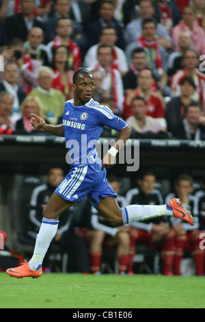 19/05/2012 Munich, Germany. Chelsea's Ivory Coast forward Didier Drogba in action during the 2012 UEFA Champions League Final played at the Allianz Arena Munich, and contested by Englnd's Chelsea and Germany's Bayern Munich. Mandatory credit Mitchell Gunn. Stock Photo