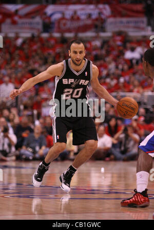 19.05.2012. Staples Center, Los Angeles, California.  Manu Ginobili #20 of the Spurs during the game. The San Antonio Spurs defeated the Los Angeles Clippers by the final score of 96-86 in game 3 of the NBA playoffs at Staples Center in downtown Los Angeles CA. Stock Photo