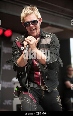 May 20, 2012 - Columbus, Ohio; USA - Singer JAMES DURBIN performs live as part of the 6th Annual Rock on the Range Music Festival that is taking place at the Crew Stadium located in Columbus. Copyright 2012 Jason Moore. (Credit Image: © Jason Moore/ZUMAPRESS.com) Stock Photo