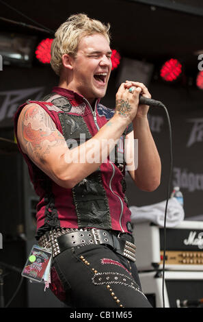 May 20, 2012 - Columbus, Ohio; USA - Singer JAMES DURBIN performs live as part of the 6th Annual Rock on the Range Music Festival that is taking place at the Crew Stadium located in Columbus. Copyright 2012 Jason Moore. (Credit Image: © Jason Moore/ZUMAPRESS.com) Stock Photo