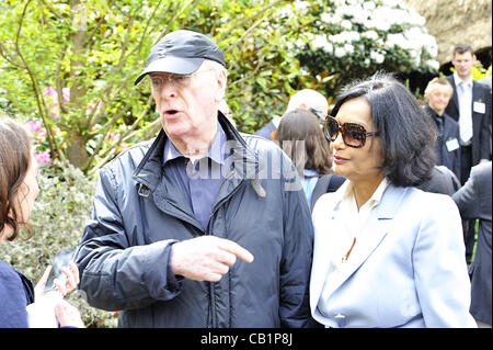 London, UK. 21 May, 2012. Actor Sir Michael Caine CBE & his wife Shakira at the RHS Chelsea Flower Show 2012 in London, UK Stock Photo