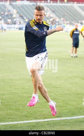 DAVID BECKHAM CELEBS AT LA GALAXY V SAN JOSE EARTHQUAKES. MLS CARSON LOS ANGELES CALIFORNIA USA 23 May 2012 Stock Photo