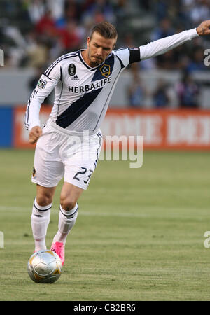 DAVID BECKHAM CELEBS AT LA GALAXY V SAN JOSE EARTHQUAKES. MLS CARSON LOS ANGELES CALIFORNIA USA 23 May 2012 Stock Photo