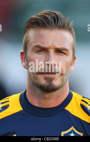 May 23, 2012 - Carson, California, United States of America - David Beckham (23) of Los Angeles Galaxy during warmup at the Los Angeles Galaxy vs San Jose Earthquakes game at the Home Depot Center. The Galaxy lead 1-0 at halftime. (Credit Image: © Joe Scarnici/ZUMAPRESS.com) Stock Photo