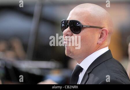 Pitbull on stage for NBC Today Show Summer Concert Series with Pitbull, Rockefeller Plaza, New York, NY May 25, 2012. Photo By: Kristin Callahan/Everett Collection Stock Photo