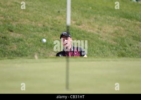 27.05.2012 Wentworth, England. Danny Willett (ENG) in action on the final day of the BMW PGA Championship. UK. Stock Photo