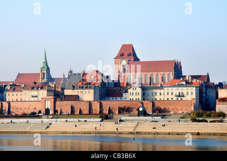 Panorama of the old city of Torun, Poland. Stock Photo