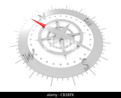 3d rendering of a compass isolated on white background Stock Photo - Alamy