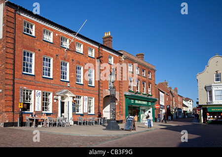 Market Place in the town centre, Fakenham, Norfolk Stock Photo